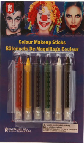 6-Piece Colour Makeup Sticks