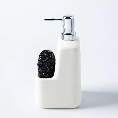 Mainstays Ceramic Soap Pump With Dish Scrubber