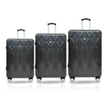 Tucci Alveare Gray Finish 3pc Luggage Set