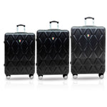 Tucci Alveare Black Finish 3pc Luggage Set