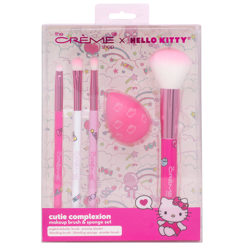 Hello Kitty 5-Piece the Creme shop Cutie Complexion Makeup Brush & Sponge Set