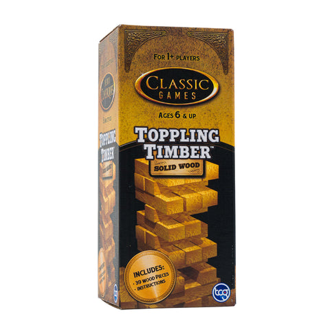 Classic Games Solid Wood Toppling Timber