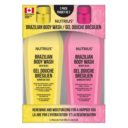 Nutrius 2-Pack 750mL Brazilian Body Wash