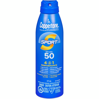 177 ml Coppertone Sport SPF 50 Spray Sunscreen