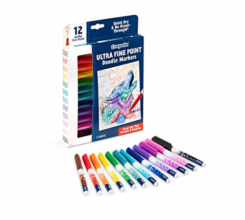Crayola 12-Piece Ultra Fine Point Doodle Markers