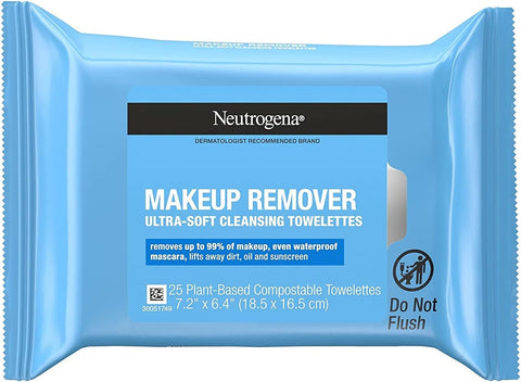 Neutrogena 25-Count 7.2"x6.4"  Makeup Remover Towelettes