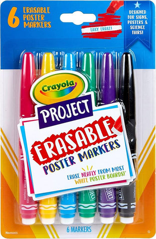 Crayola 6-Pack Project Erasable Poster Markers