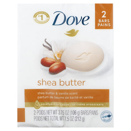 Dove 212 g 2Pk  Shea Butter & Vanilla Scented Bar Pack