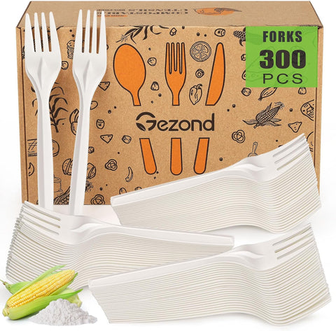 Gezond 300PCS Compostable Forks