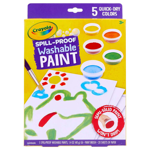 Crayola 26-Piece Spill-Proof Washable Paint Set