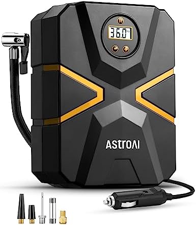 Astroai 21L/Min 12-Volt Portable Car Air Pump