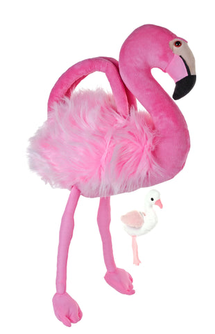 Wild Republic Purse Mom And Baby Flamingo