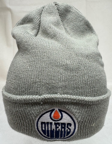 Fan Favourite Grey Adult Edmonton Oilers Toque