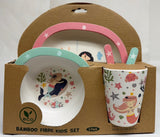 5-Pack eco Bamboo Fibre Kids Dinnerware Set