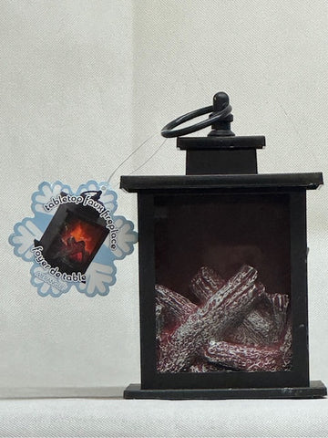 Merangue Tabletop Faux Fire Place