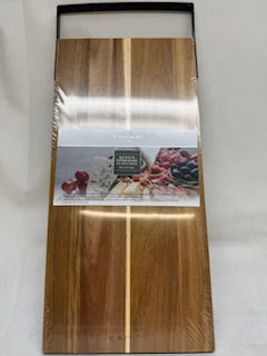 Tahari Home Acacia Cutting Board With Metal Handle