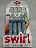 4 pc joie swirl ice cream spoons