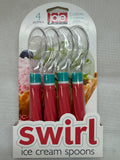 4 pc joie swirl ice cream spoons