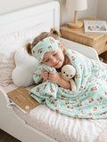Jesse + Lulu Lounge Sleepover Set 2 layer blanket with sleep mask