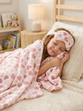 Jesse + Lulu Lounge Sleepover Set 2 layer blanket with sleep mask