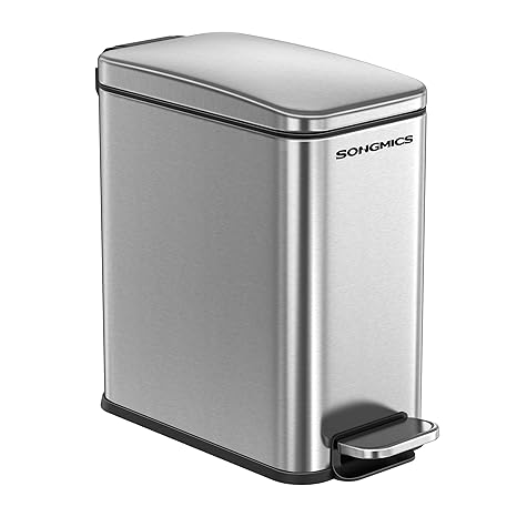 SONGMICS Bathroom Trash Can, 1.3 Gallon Small Trash Bin