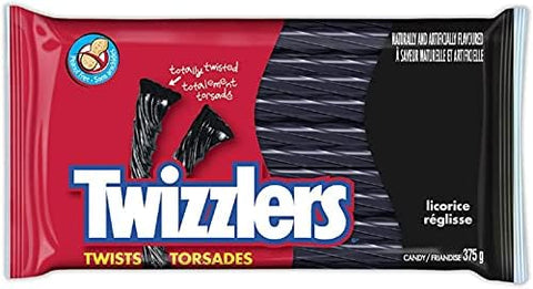 Twizzlers 375g Black Licorice Tiwsts