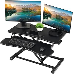 TechOrbits 3-Tray Standing Desk Converter – Rise-X Pro