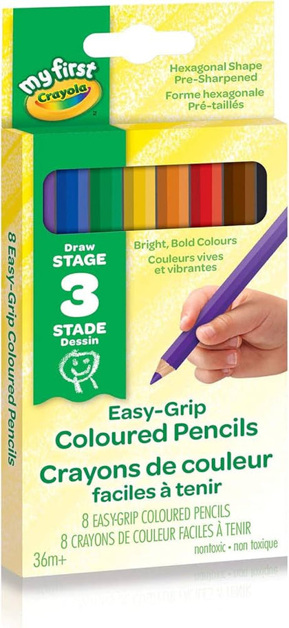 My First Crayola 8-Pack Easy-Grip Coloured Pencils