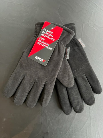 GKS Mens Fleece Winter Gloves with Deerskin Palm