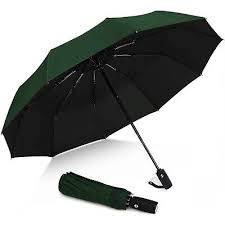 Eezy Windproof Green Travel Umbrella