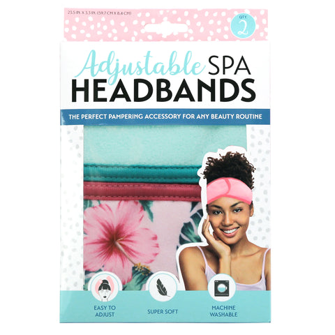 2-Pack Adjustable SPA Headbands