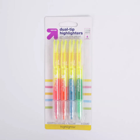 4pk Up & Up Dual Tip Highlighters