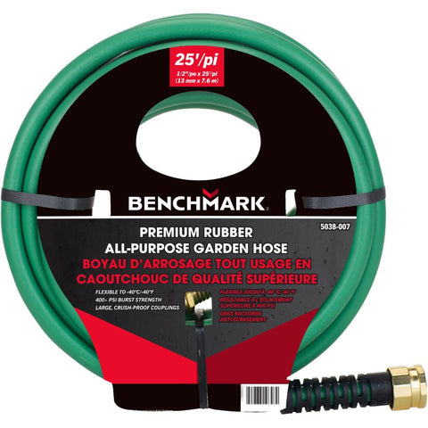 Benchmark 25' pi Benchmark Premium Rubber All-Purpose Garden Hose