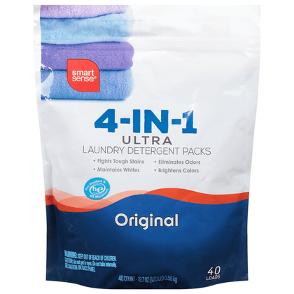 smartsense 40 Count 4-In-1 Ultra Laundry Detergent Packs