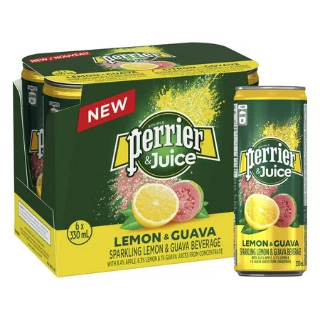 6 x 330ml Lemon And Guava Perrier and Juice