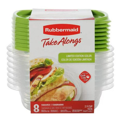 Rubbermaid Takealongs 8 Pack 669 mL Squares