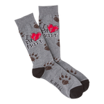 K. Bell Men's I Love My Mutt Crew Socks