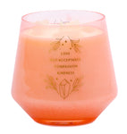 11oz Rose Quartz Crystal Healing Essential Oil Scented Glass Candle