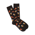 K. Bell Men's Pizza And Beer Crew Socks