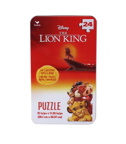 Disney The Lion King 24-Piece 11.25"x15" Puzzle In Embossed Storage Tin