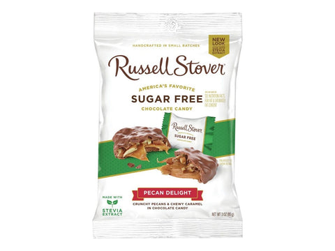 Russell Stover 85g Sugar-Free Pecan Delight Milk Chocolate