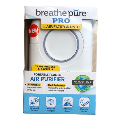 Breathe Pure Pro Plus Portable Plug-In Air Purifier with Hepa Filter