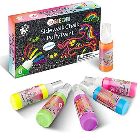 3D Neon Sidewalk Chalk Puffy Paint