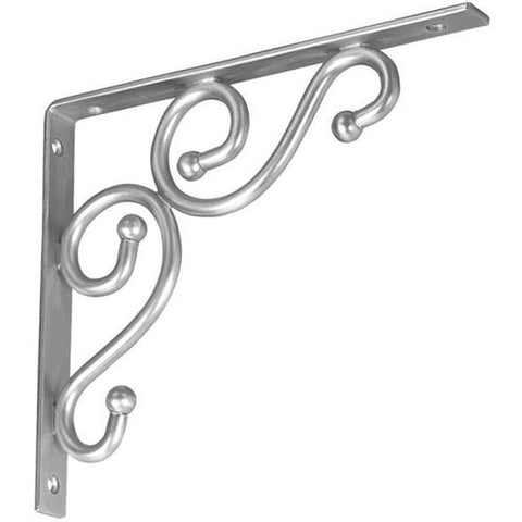 Hardware Essentials 7"x8" Satin Nickel Decorative Bracket