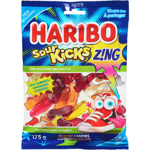 Haribo 175 g Sour Kicks Gummy Candies