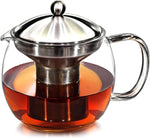 40oz Willow And Everett Glass And Stainless Steel Teapot With Built-In Infuser