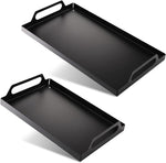 Peohud 2 Pack Black Metal Serving Tray