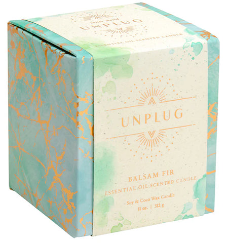 inner world 11oz. Unplug Balsam Fir Soy & Coco Wax Essential Oil Scented Candle