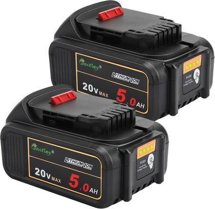 2 Pack Waitley 20V 5.0Ah Dewalt Compatible Batteries