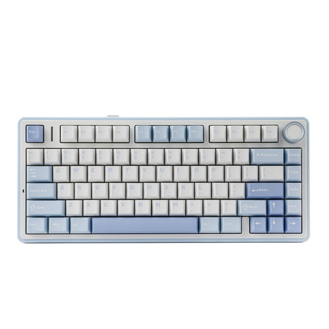 White EPOMAKER x Aula F75 Gasket Hot Wireless, Mechanical Gaming Keyboard 75%